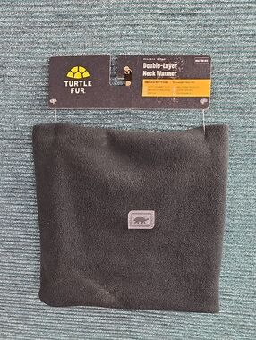Turtle Fur Double Layer Unisex Neck-Warmer Black